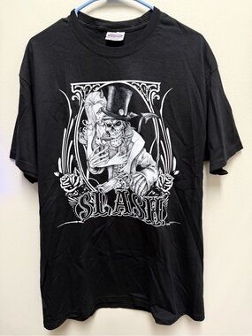 SLASH Guitarist, Former Guns And Roses Black Men’s T-shirt Large